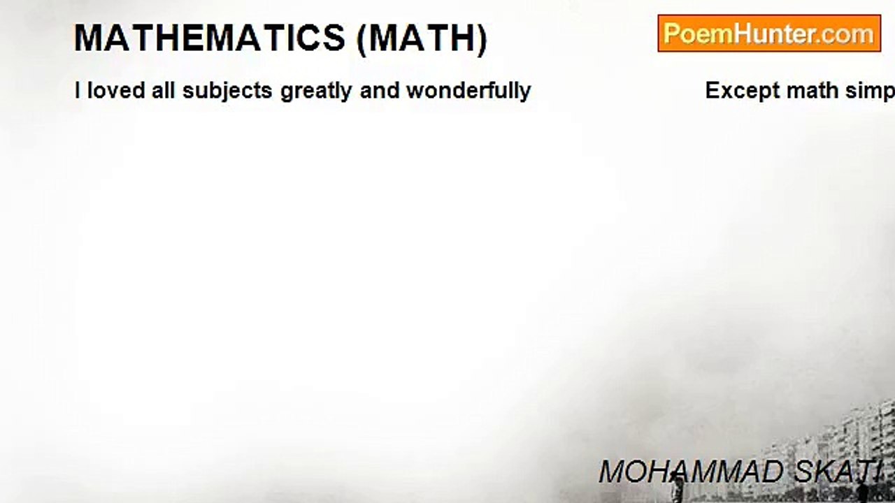 MOHAMMAD SKATI - MATHEMATICS (MATH)