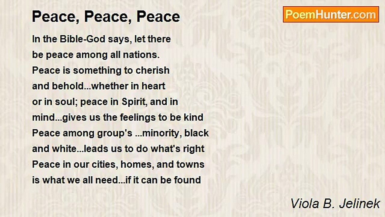 Viola B. Jelinek - Peace, Peace, Peace