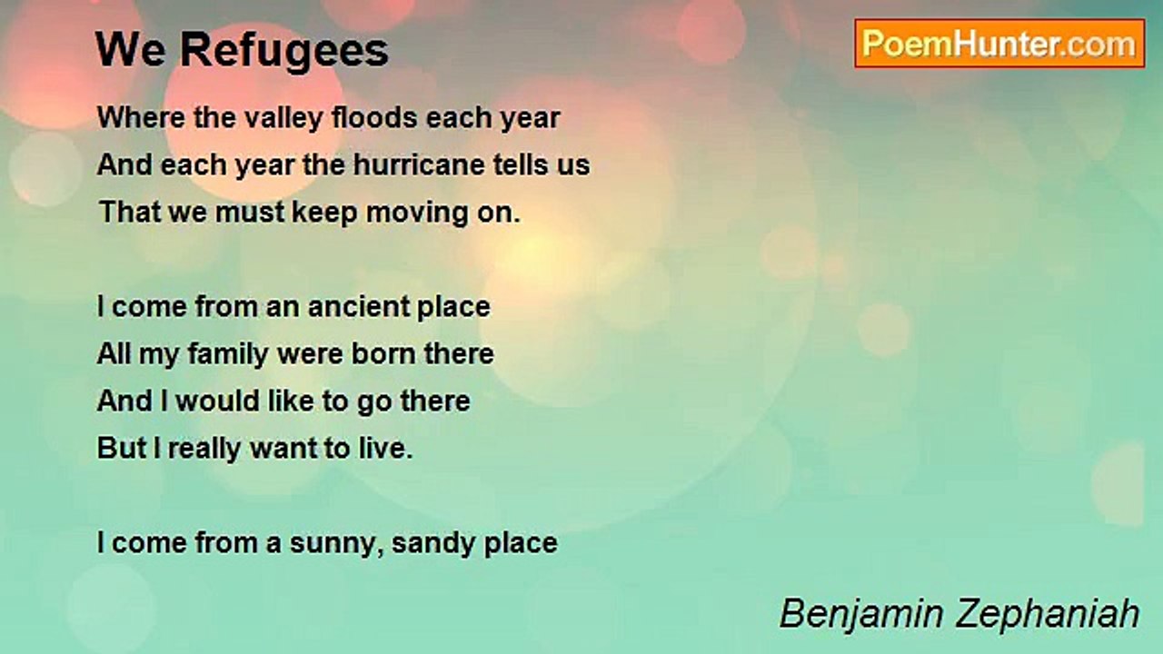 Benjamin Zephaniah - We Refugees