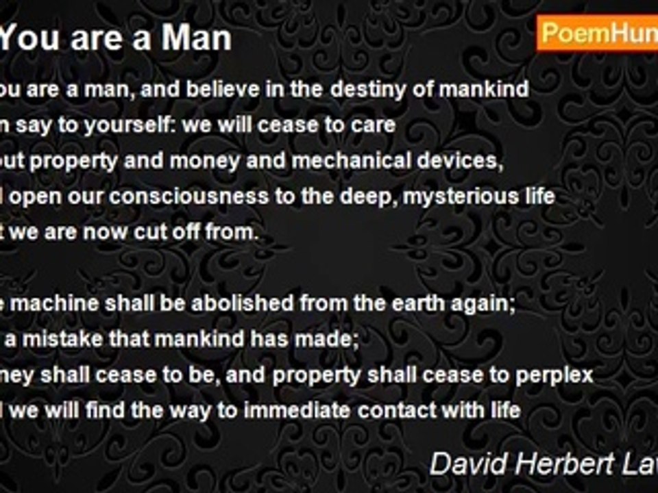 David Herbert Lawrence - If You are a Man