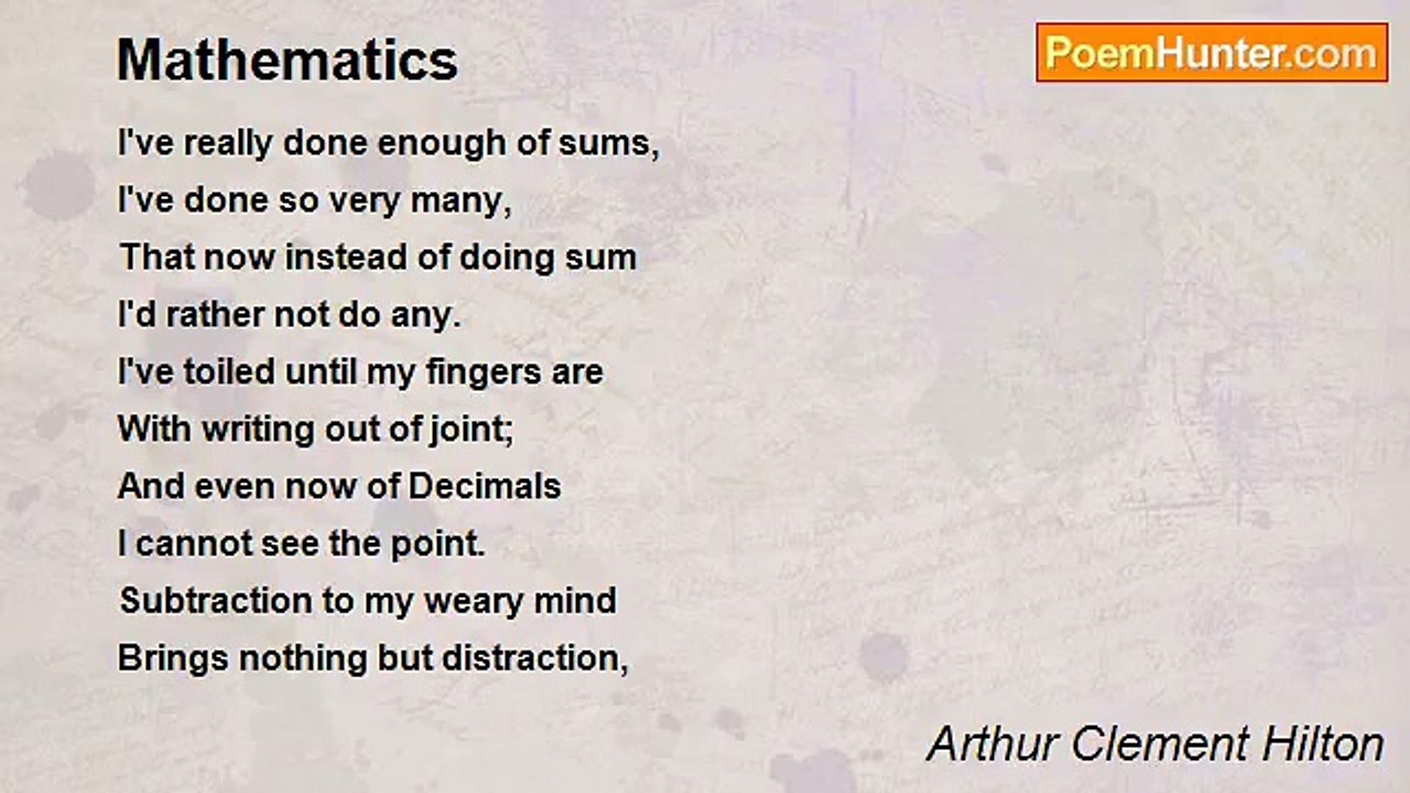 Arthur Clement Hilton - Mathematics