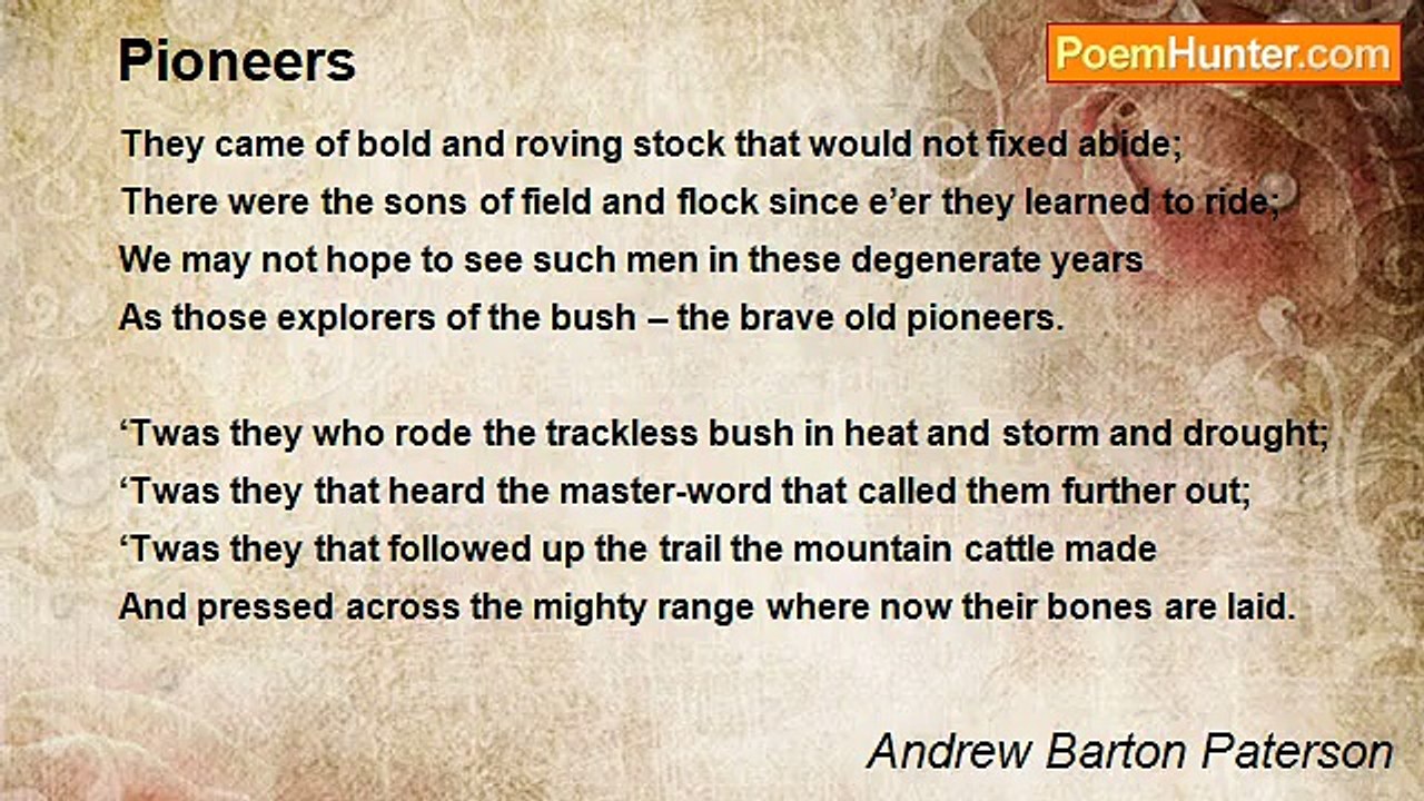 Andrew Barton Paterson - Pioneers