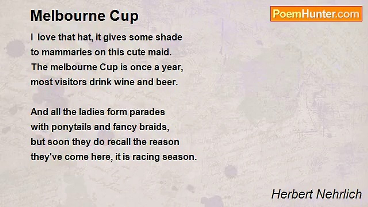 Herbert Nehrlich - Melbourne Cup