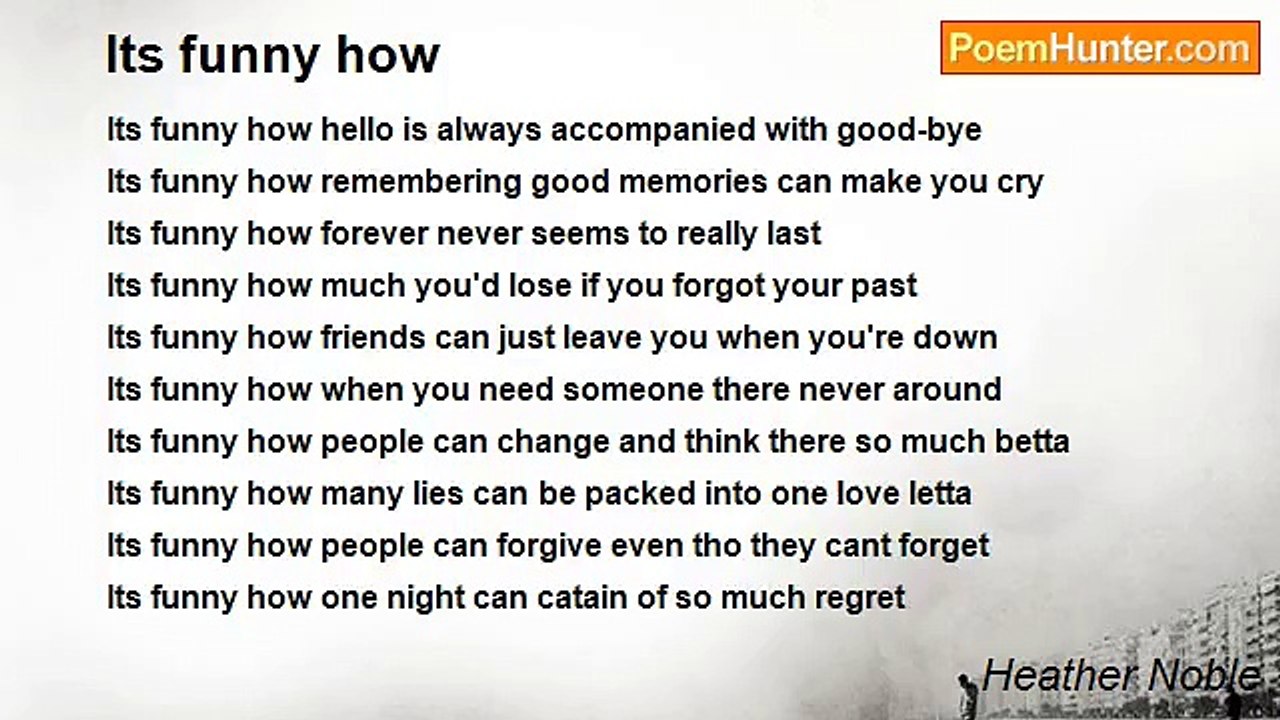 Heather Noble - Its funny how