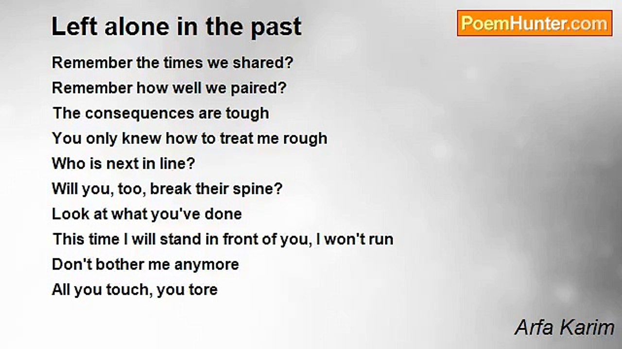 Arfa Karim - Left alone in the past