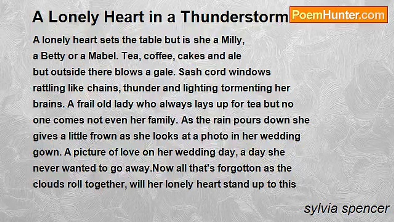 sylvia spencer - A Lonely Heart in a Thunderstorm