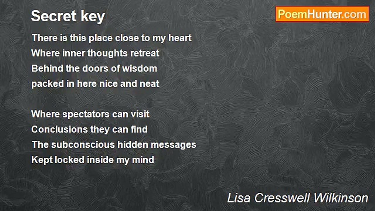 Lisa Cresswell Wilkinson - Secret key