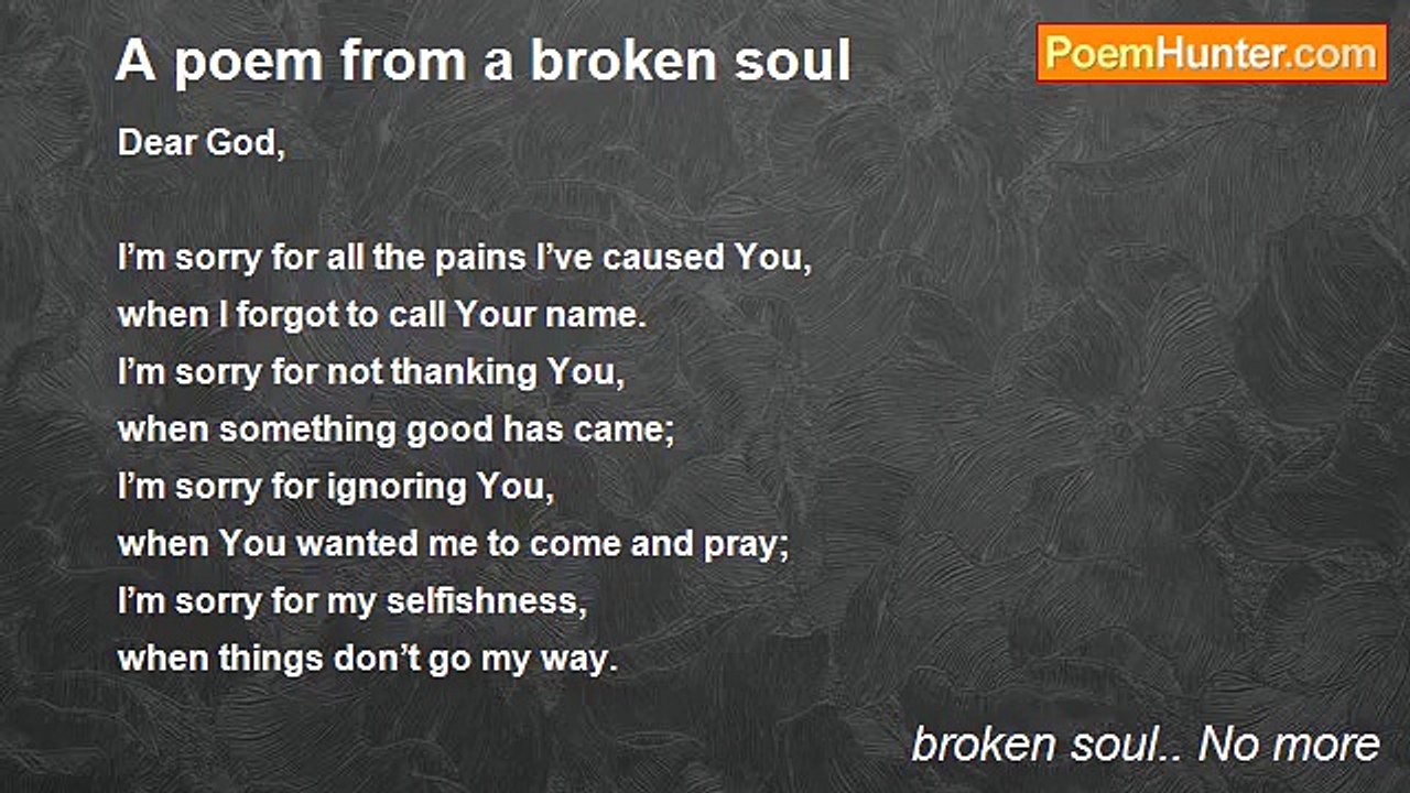 broken soul.. No more - A poem from a broken soul