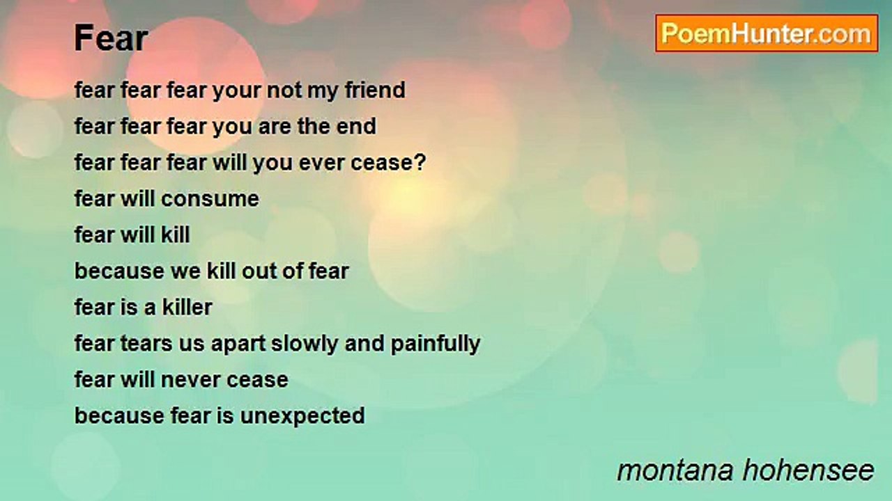 montana hohensee - Fear