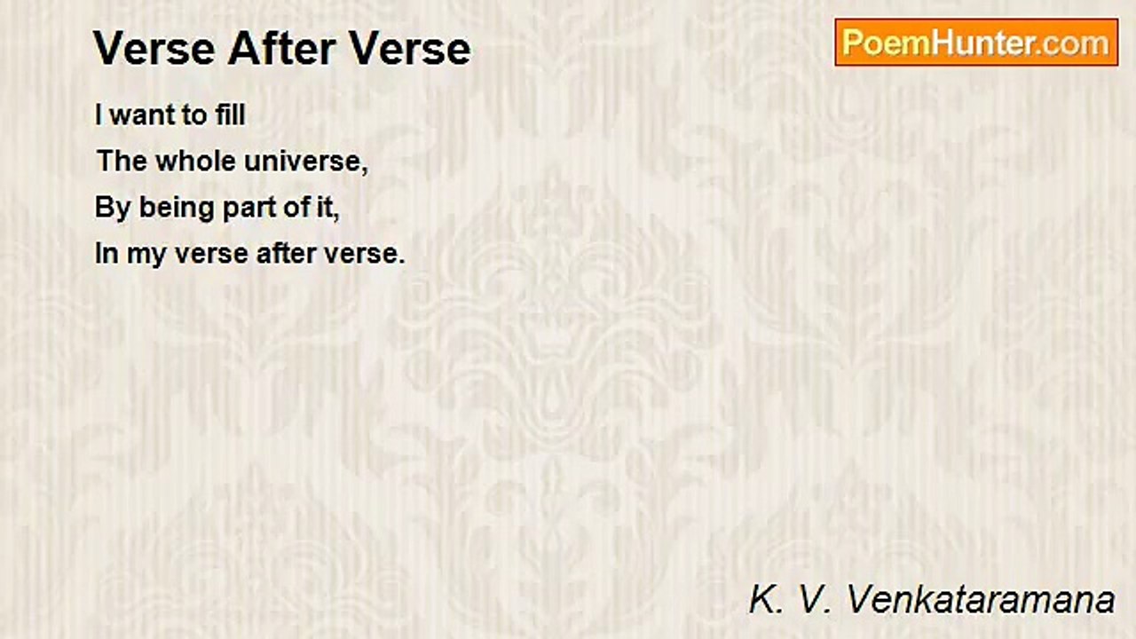 K. V. Venkataramana - Verse After Verse