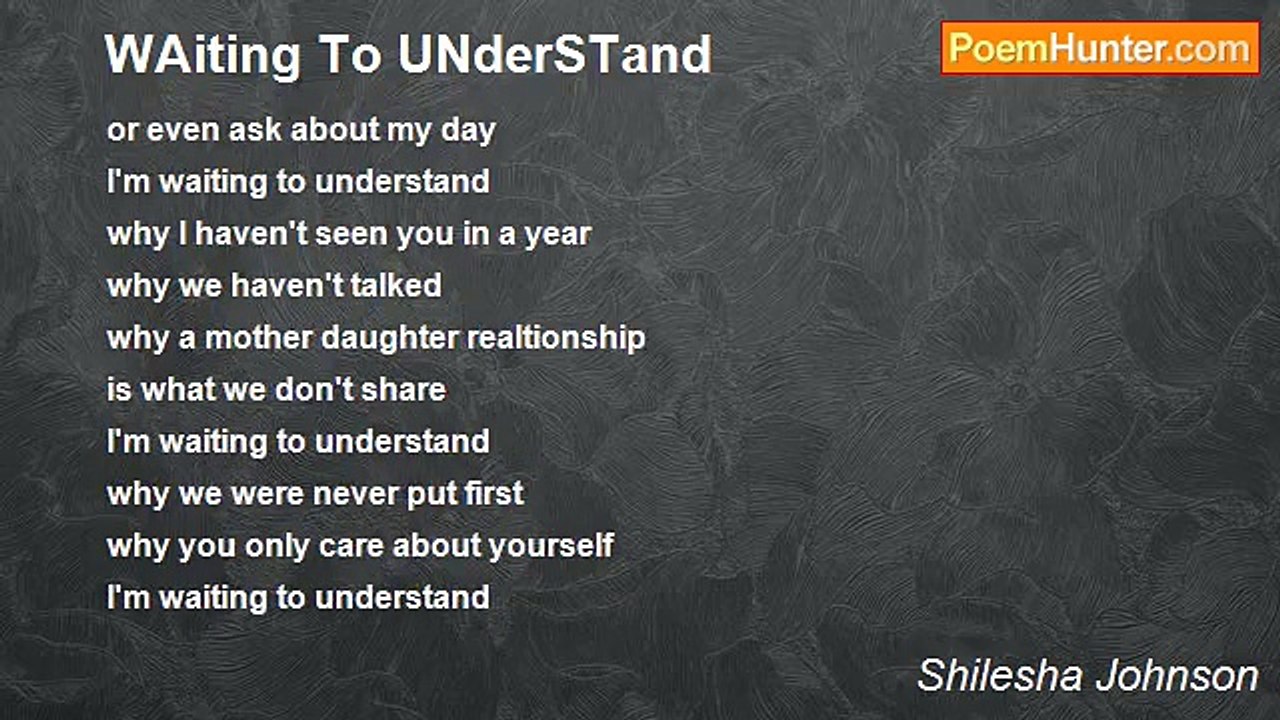 Shilesha Johnson - WAiting To UNderSTand