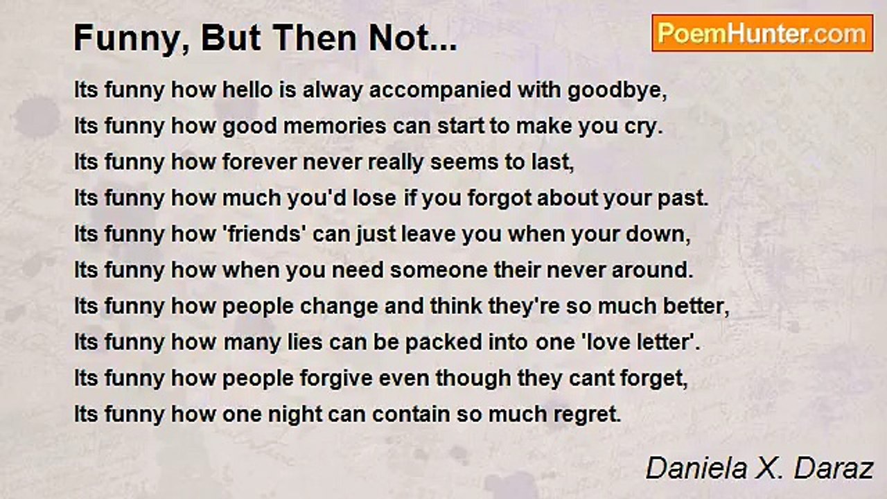 Daniela X. Daraz - Funny, But Then Not...