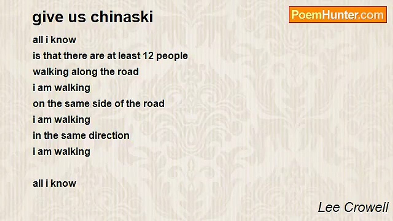 Lee Crowell - give us chinaski