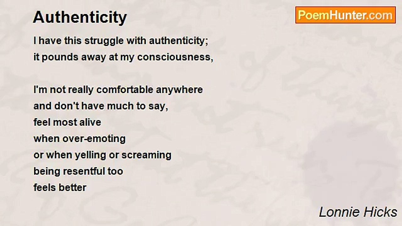 Lonnie Hicks - Authenticity