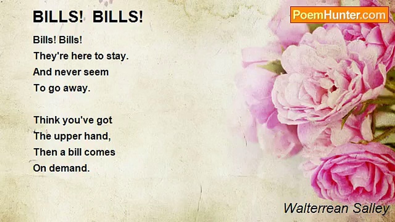 Walterrean Salley - BILLS!  BILLS!