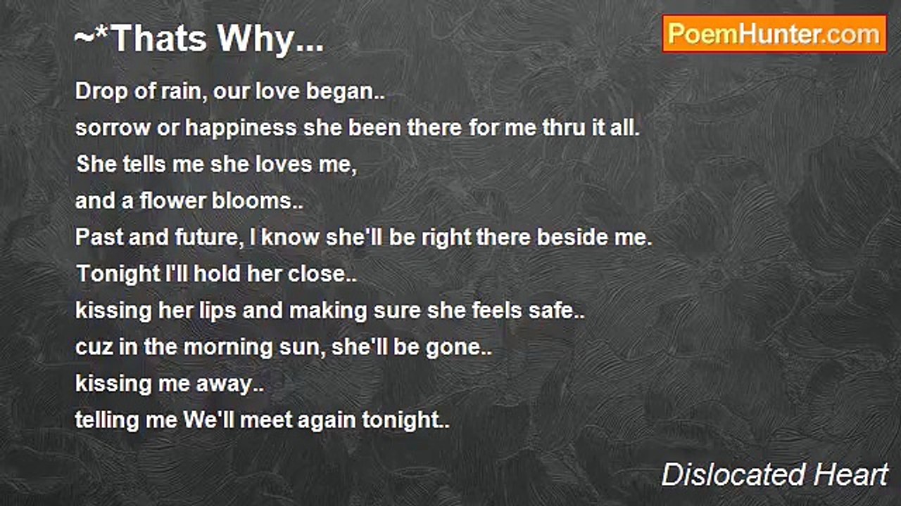 Dislocated Heart - ~*Thats Why...