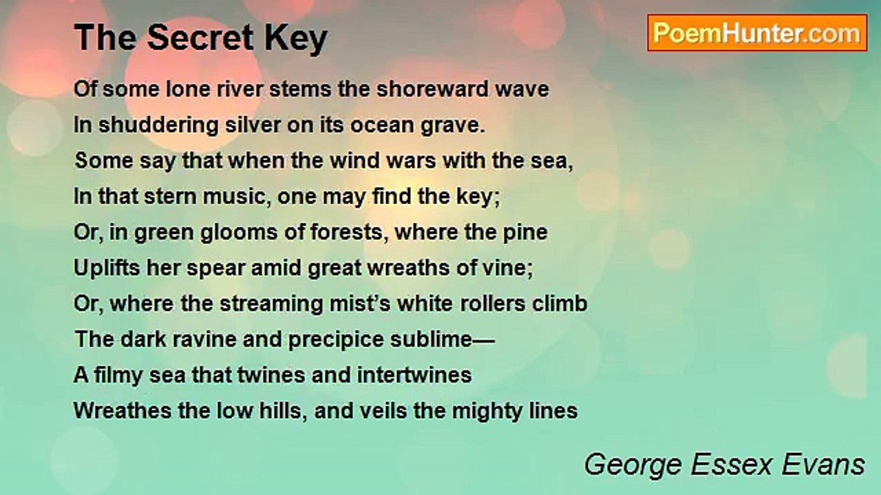 George Essex Evans - The Secret Key