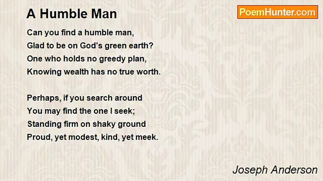 Joseph Anderson - A Humble Man