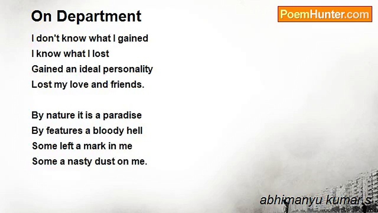 abhimanyu kumar.s - On Department