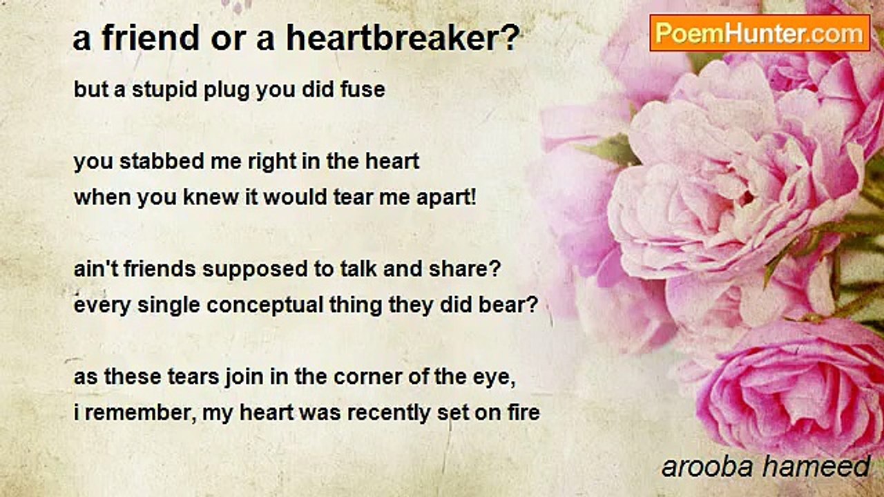 arooba hameed - a friend or a heartbreaker?