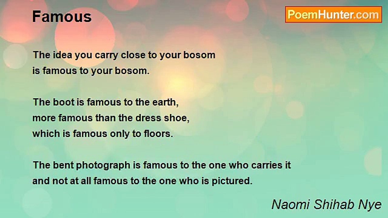 Naomi Shihab Nye - Famous