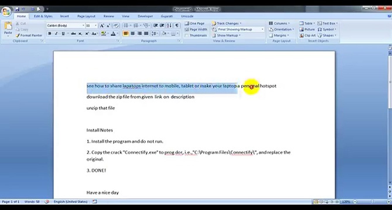 how to share your laptops internet to mobile or make you laptop a personal hotspot