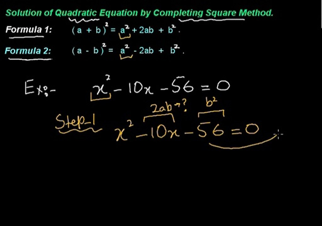 Solving Quadratic Equations by Completing the Squares (in Urdu)
