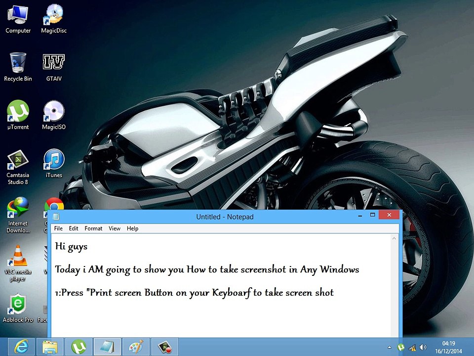 How to take Screenshot in simplest way in any Windows-HD
