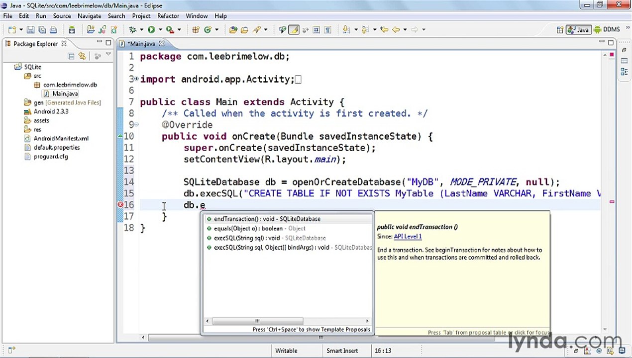 Android Development - Preferences and Data Storage - 03 - sqlite