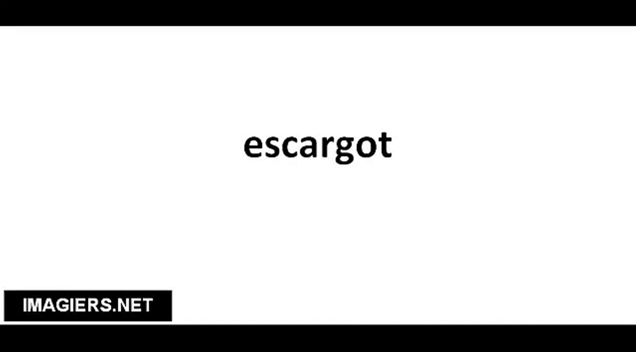 Pronunciation of 'Escargot' (Snail) in French