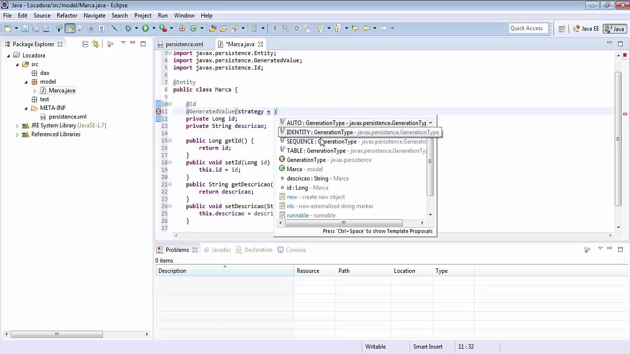 Java + Banco de Dados #03 - Criando entidade Marca