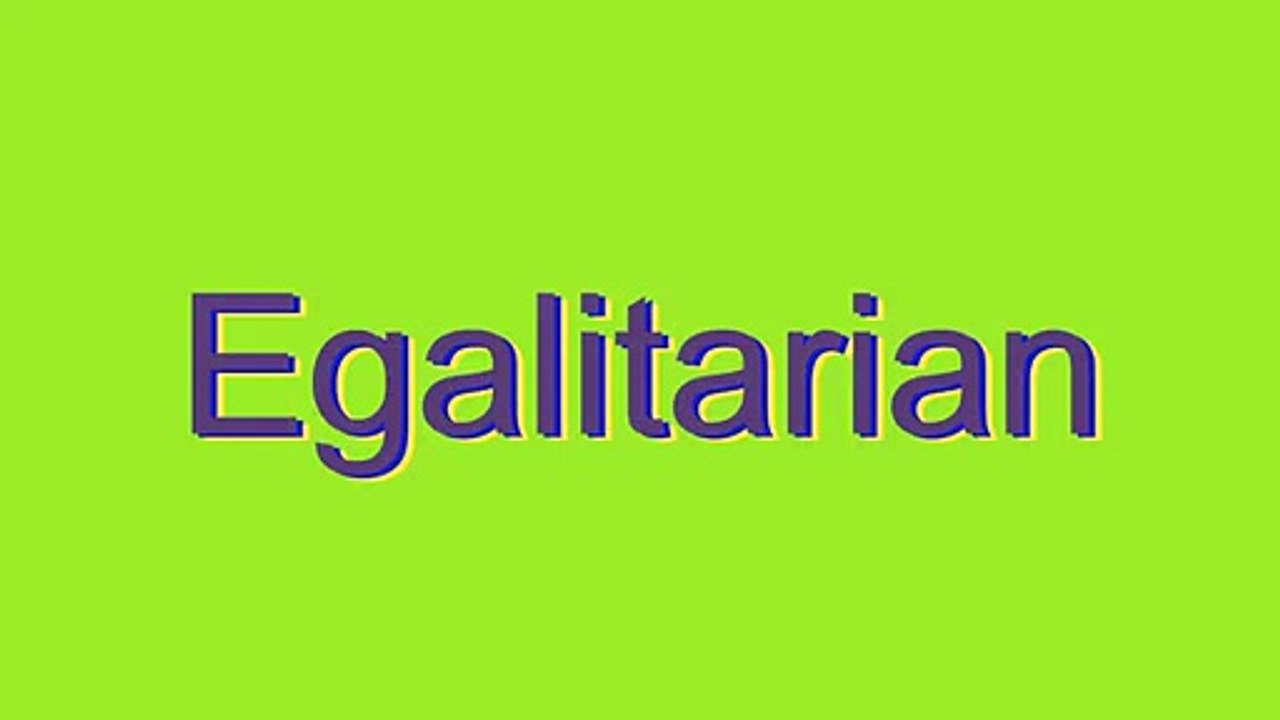 Learn How to Pronounce 'Egalitarian' Correctly 📖