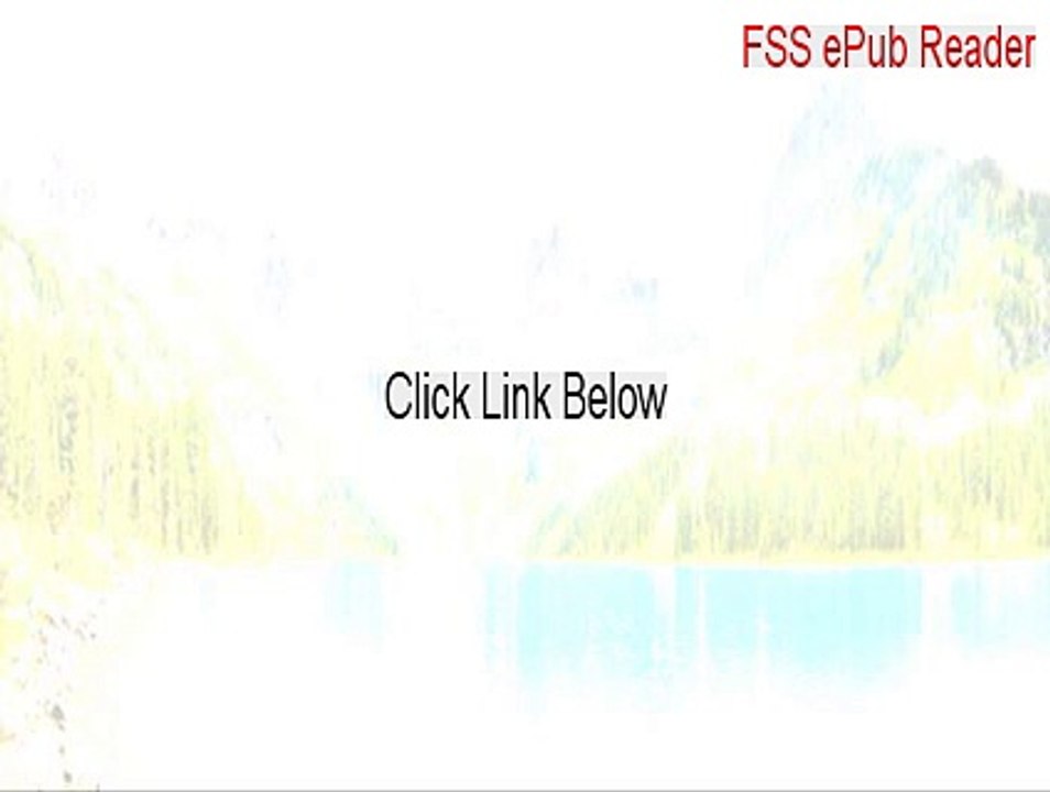 FSS ePub Reader Crack - FSS ePub Readerfss epub reader [2015]