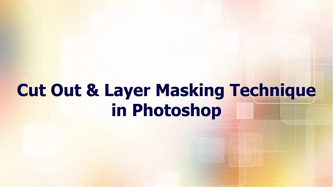 Photoshop Image Masking Tutorial