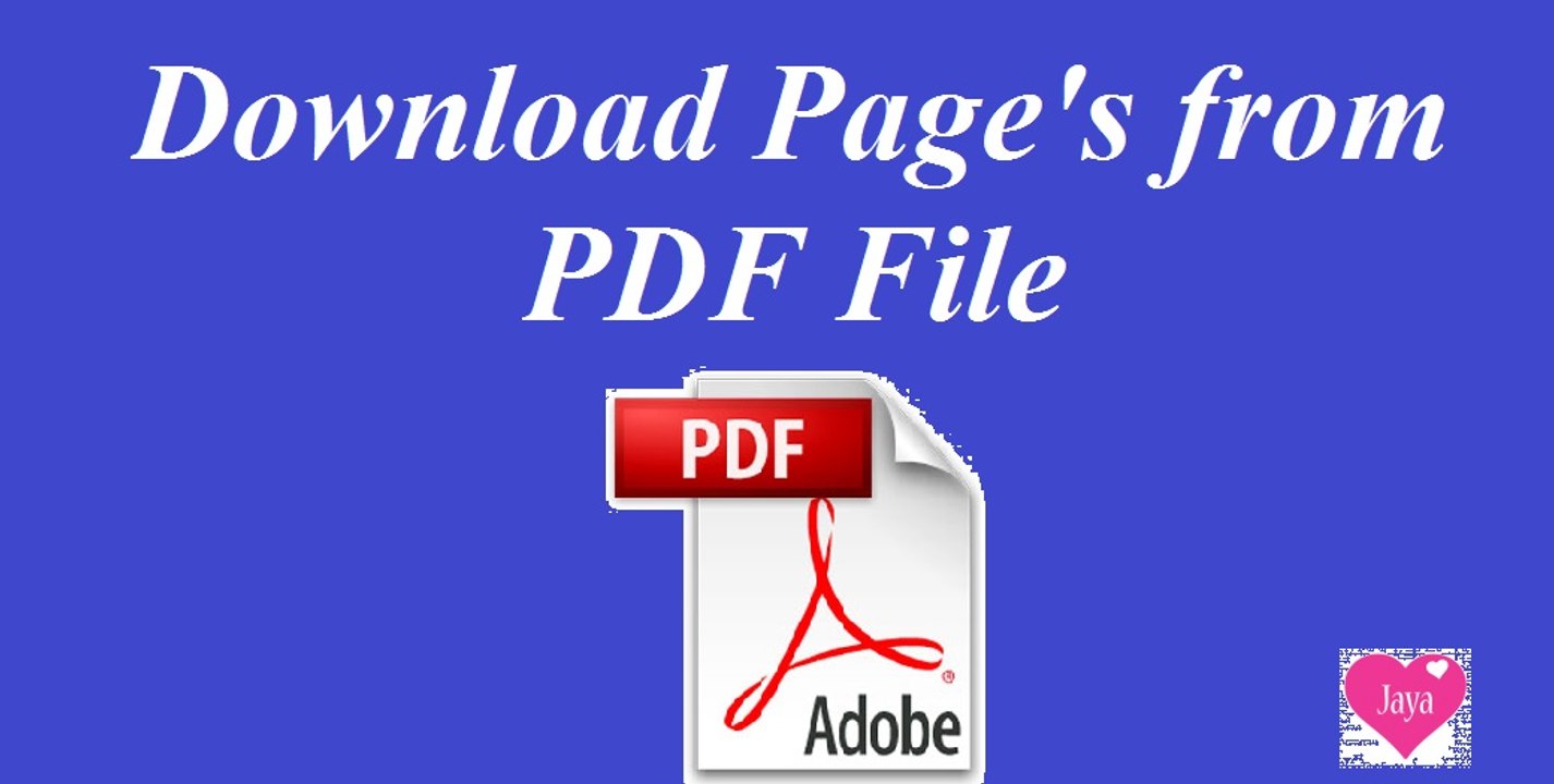 How to Download Pages from PDF File through Online