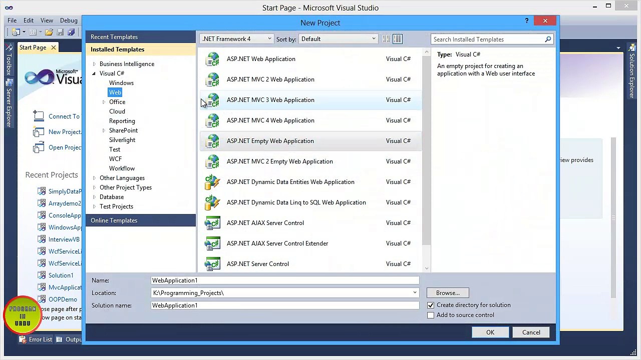 VB.NET Introduction to ASP.NET In Urdu