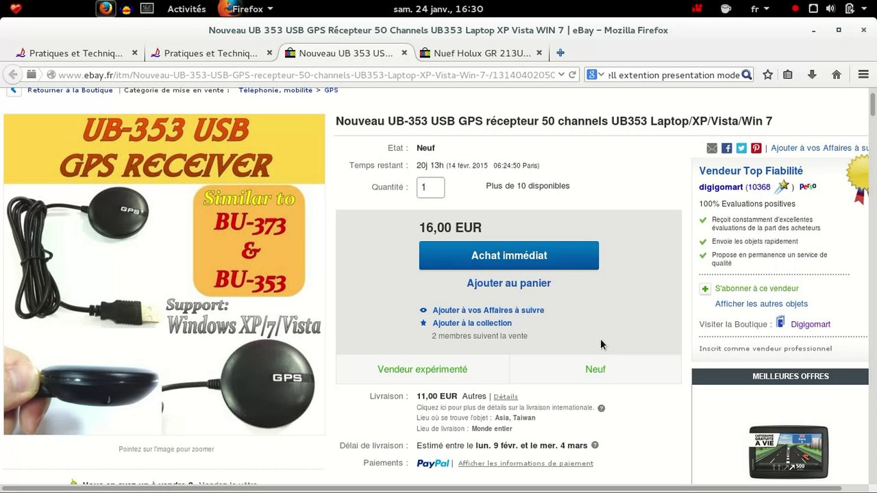 Installation GPS USB sous Linux pour OpenCPN