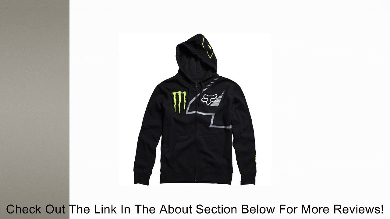 Monster Energy Drink Officially Licensed Fox Ricky Carmichael Replica RC4 Front Fleece Men's Hoody Zip Racewear Sweatshirt - Black / Medium Review