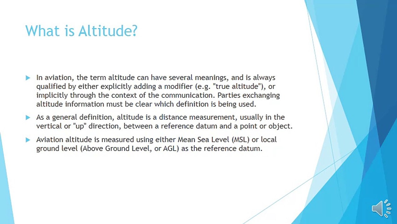 What is Altitude in Aviation?