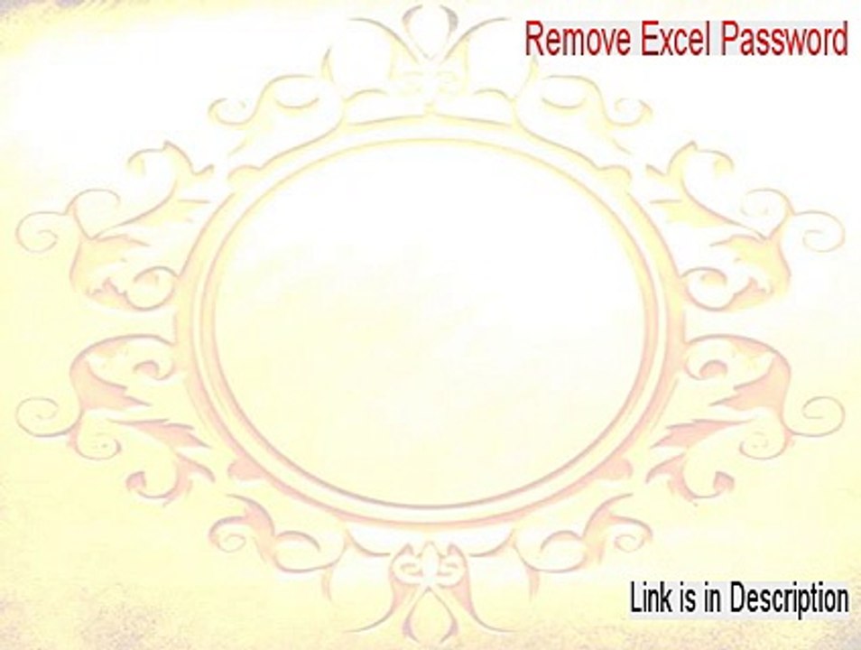 Remove Excel Password Serial - Instant Download [2015]