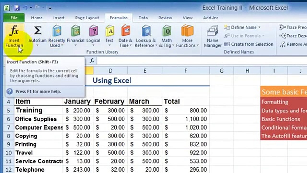 Microsoft Excel Full Tutorial  in English