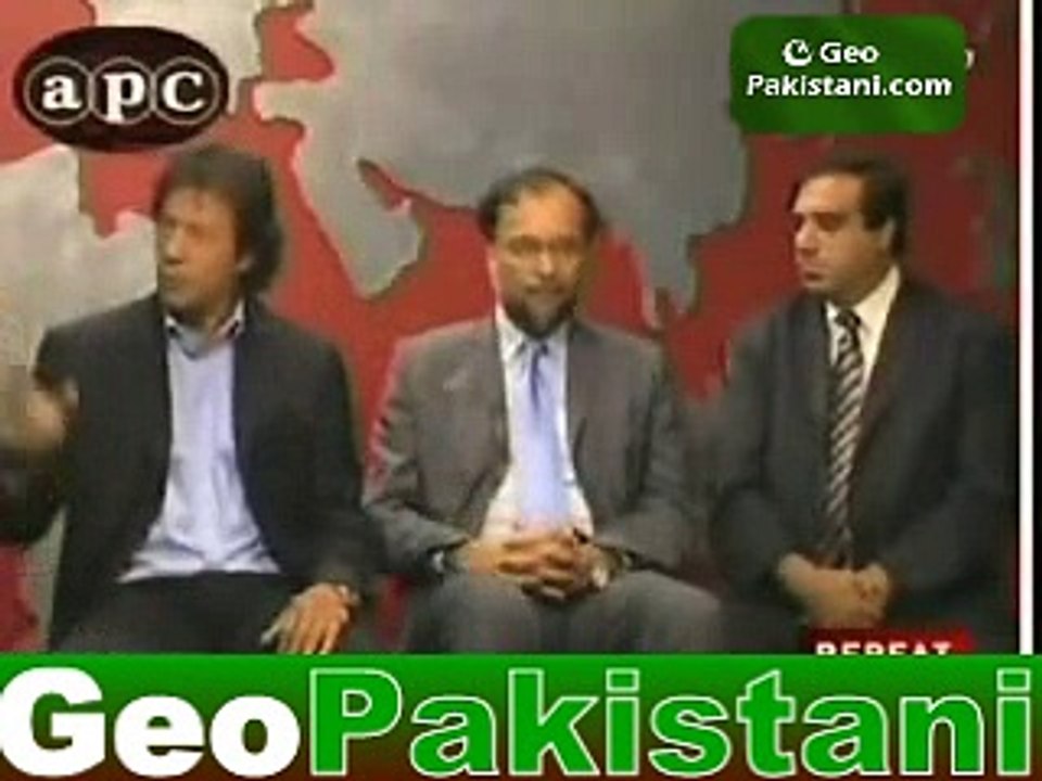 Faiza Dawood with Imran Khan, Ihsan Iqbal and Jahangir Badar