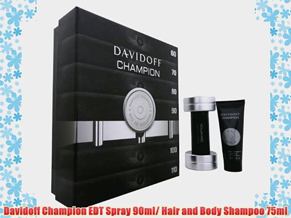 Davidoff Champion EDT Spray 90ml/ Hair and Body Shampoo 75ml