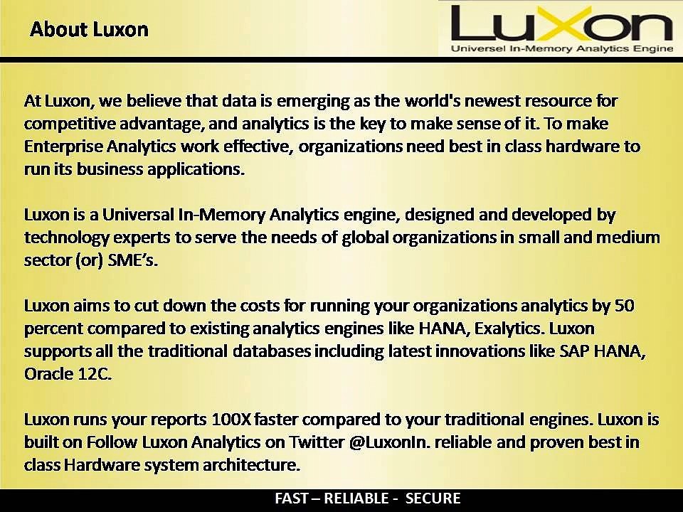 Luxon - In-Memory Analytics Engine _ Modern In-Memory Analytics Engine
