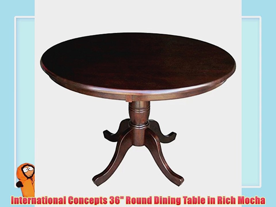 International Concepts 36 Round Dining Table in Rich Mocha