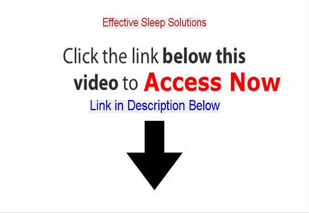 Effective Sleep Solutions Reviewed [Watch my Review]