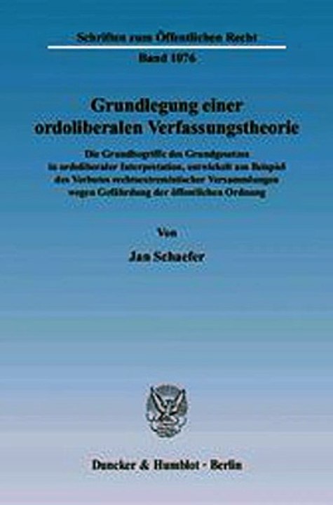 Download Grundlegung einer ordoliberalen Verfassungstheorie by Jan Schaefer