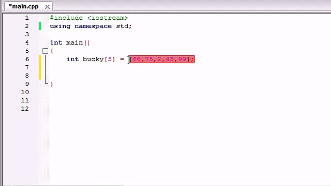 Buckys C++ Programming Tutorials - 32 - Arrays