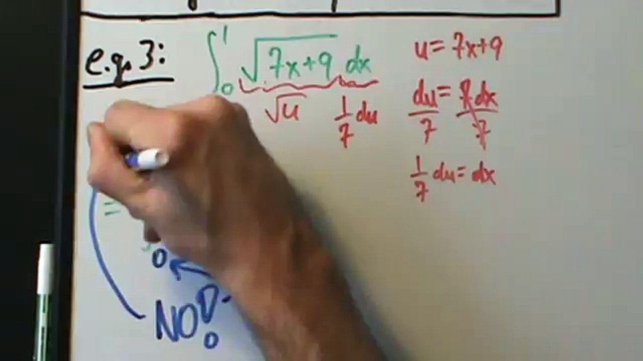 Calculus II - Integration Techniques: Definite Integral Example 3 Using Substitution