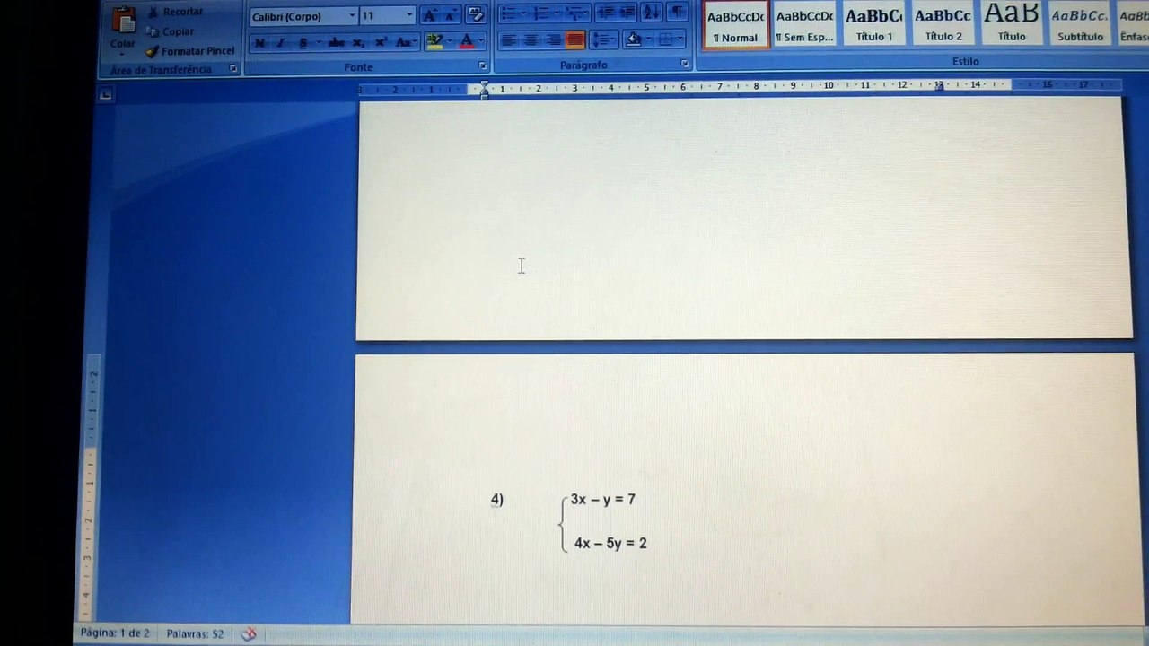 Exercício de Matemática